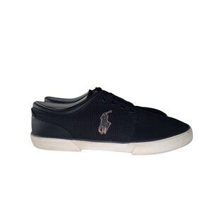 Polo Ralph Lauren Faxon Mens 11.5D Sneakers  Blue Canvas Upper Low Top Casual